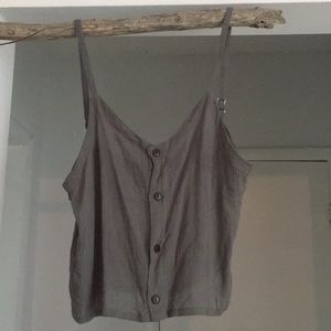 Gray crop top